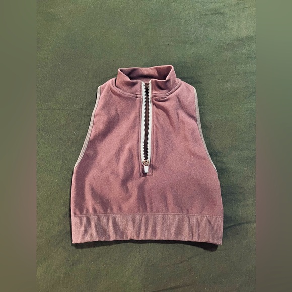 Fabletics quarter zip top, dark teal - Picture 3 of 5